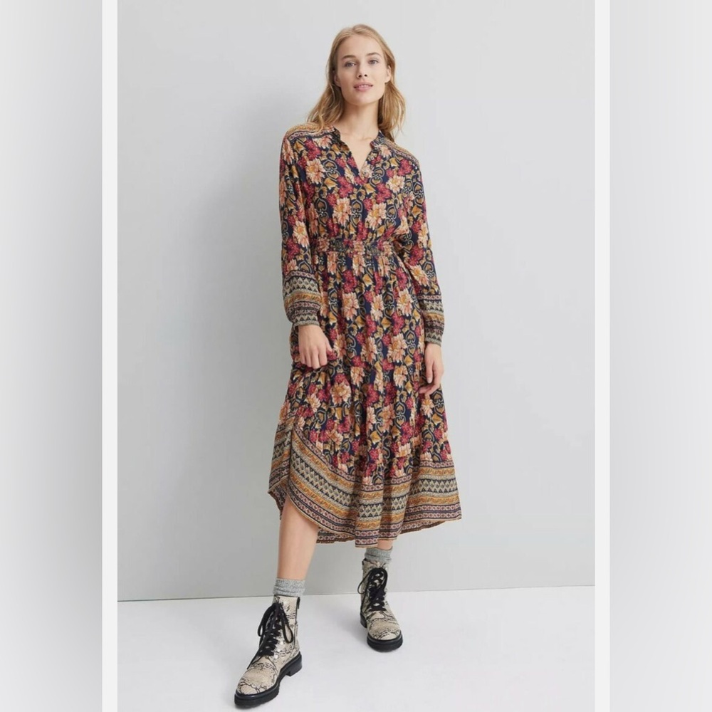 Anthropologie Cindy Pleated Maxi Dress by Othilia